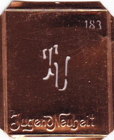 TU - Kleine interessante Monogramm Schablone