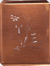 TZ - Hübsche, verspielte Monogramm Schablone Blumenumrandung