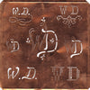 WD - Große Kupfer Schablone mit 7 Variationen