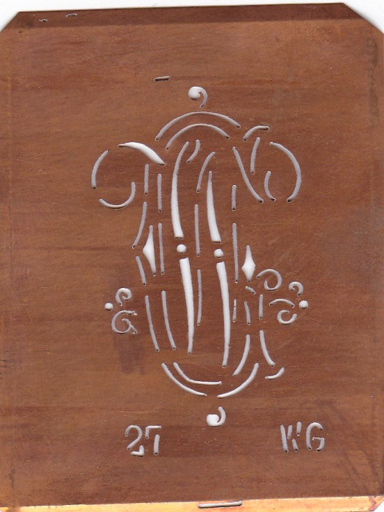 WG - Interessante Monogramm Schablone zum Sticken