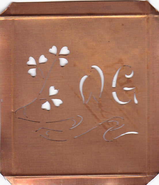 WG - Außergewöhnliche alte Monogrammschablone