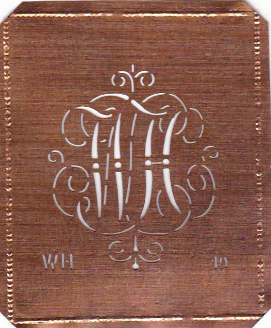 WH - Alte verschlungene zarte Stickschablone