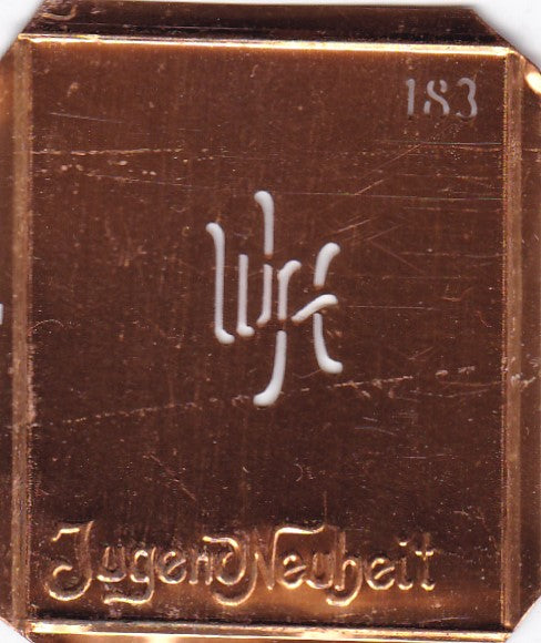 WH - Kleine interessante Monogramm Schablone