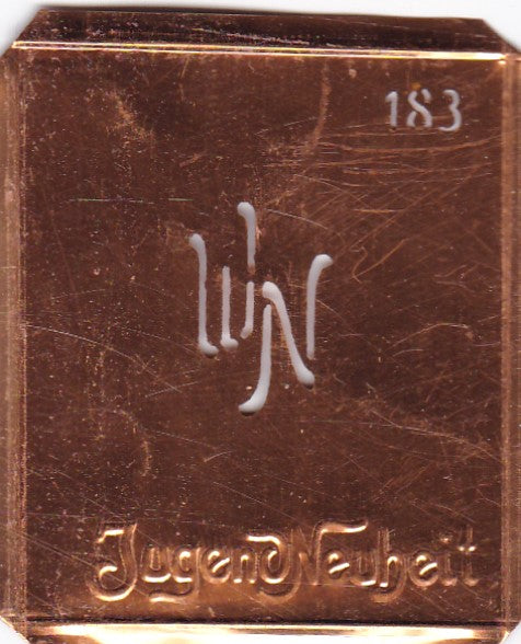 WN - Kleine interessante Monogramm Schablone