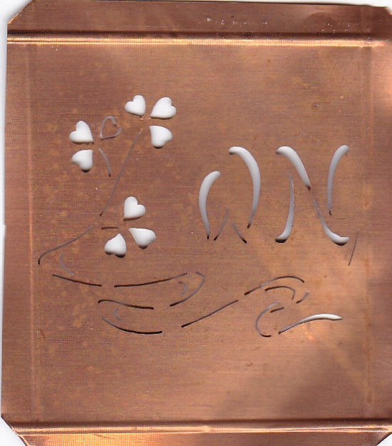 WN - Außergewöhnliche alte Monogrammschablone