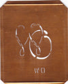 WO - 90 Jahre alte Stickschablone für hübsche Handarbeits Monogramme