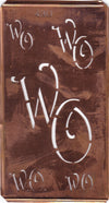 WO - Schablone mitMonogramm in 5 verschiedenen Größen