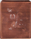 WS - Hübsche, verspielte Monogramm Schablone Blumenumrandung