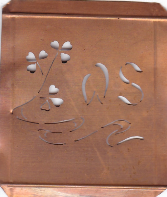 WS - Außergewöhnliche alte Monogrammschablone