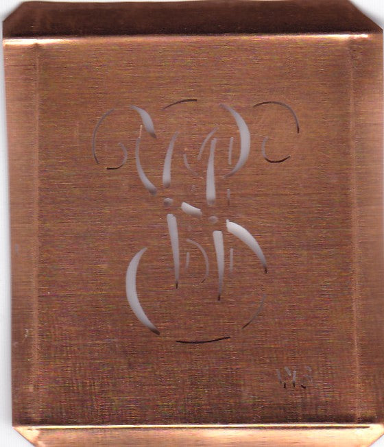 WS - Alte Monogramm Schablone zum Sticken und vieles mehr