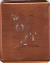 WT - Hübsche, verspielte Monogramm Schablone Blumenumrandung