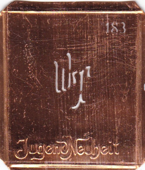 WT - Kleine interessante Monogramm Schablone