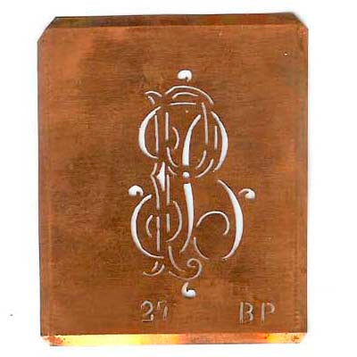 BP - Interessante Monogramm Schablone zum Sticken