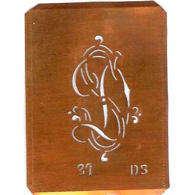 DS - Interessante Monogramm Schablone zum Sticken