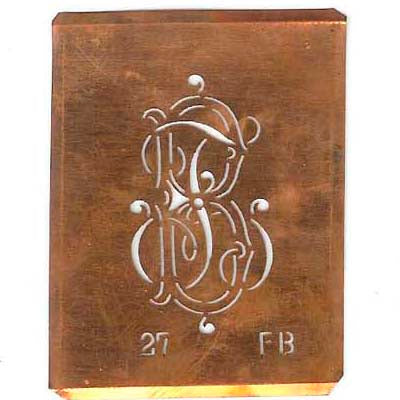 FB - Interessante Monogramm Schablone zum Sticken