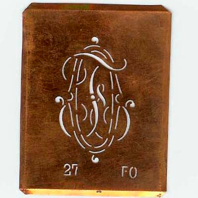 FO - Interessante Monogramm Schablone zum Sticken