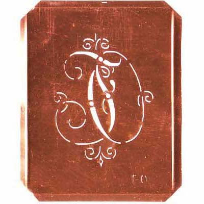 FO - Alte, verschlungene Monogramm Schablone