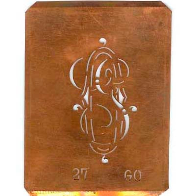 GO - Interessante Monogramm Schablone zum Sticken
