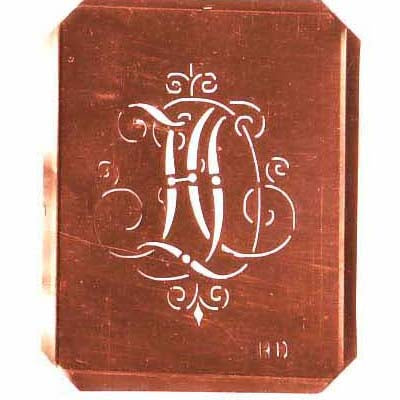 HD - Schöne alte, verschlungene Monogramm Schablone