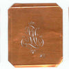 MZ - Kupferschablone mit kleinem verschlungenem Monogramm