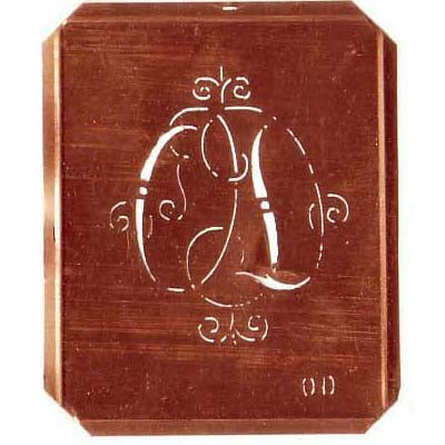 OD - Alte, verschlungene Monogrammschablone