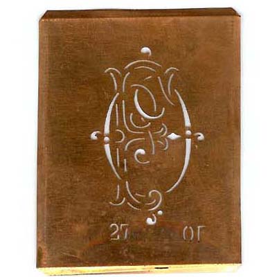 OF - Interessante Monogramm Schablone zum Sticken