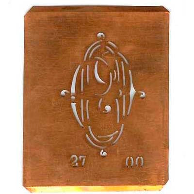 OO - Interessante Monogramm Schablone zum Sticken