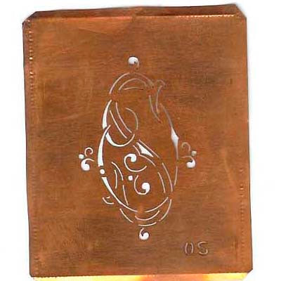 OS - Interessante Monogramm Schablone zum Sticken
