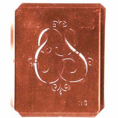 OS - Schöne alte, verschlungene Monogramm Schablone