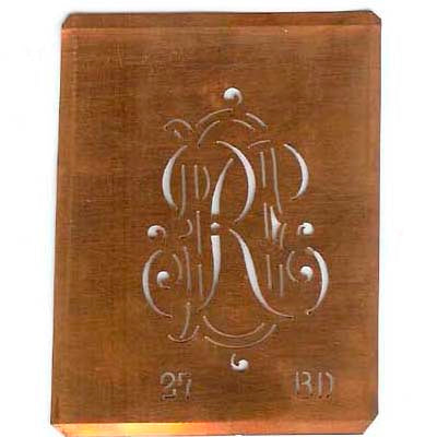 RD - Interessante Monogramm Schablone zum Sticken