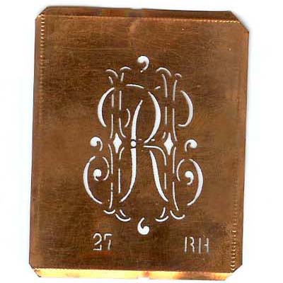 RH - Interessante Monogramm Schablone zum Sticken