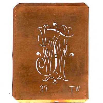 TW - Interessante Monogramm Schablone zum Sticken
