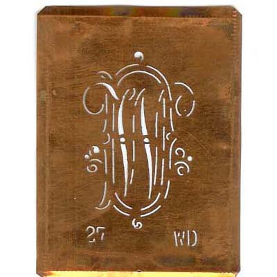 WD - Interessante Monogramm Schablone zum Sticken