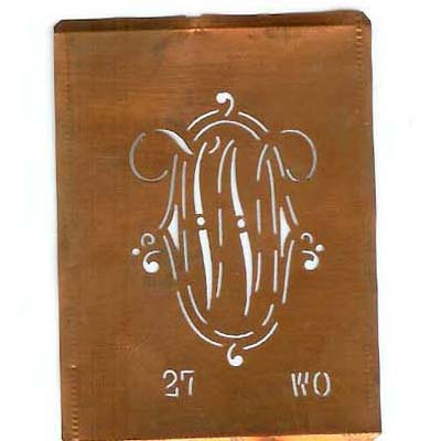 WO - Interessante Monogramm Schablone zum Sticken