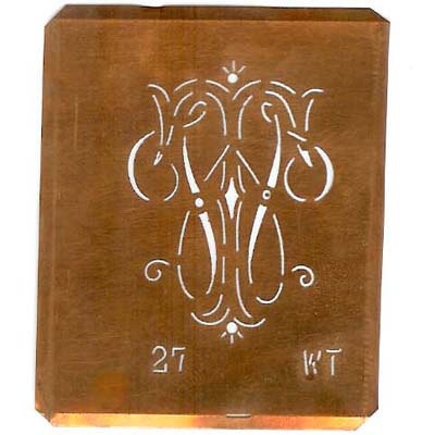 WT - Interessante Monogramm Schablone zum Sticken