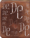 www.knopfparade.de - DC - Große Monogrammschablone mit 12 Monogrammen