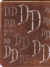 www.knopfparade.de - DD - Große Monogrammschablone mit 12 Monogrammen