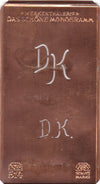  www.knopfparade.de - DK - Alte kleine Monogrammschablone zum Sticken