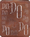 www.knopfparade.de - DO - Große Monogrammschablone mit 12 Monogrammen