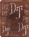 www.knopfparade.de - DT - Große Monogrammschablone mit 12 Monogrammen