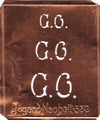 GO - Alte Monogramm Schablone - nicht nur zum Sticken
