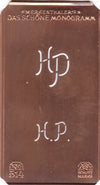  www.knopfparade.de - HP - Alte kleine Monogrammschablone zum Sticken