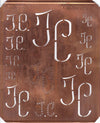 www.knopfparade.de - JC - Große Monogrammschablone mit 12 Monogrammen