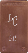  www.knopfparade.de - LC - Alte kleine Monogrammschablone zum Sticken