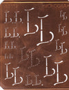 www.knopfparade.de - LL - Große Monogrammschablone mit 12 Monogrammen