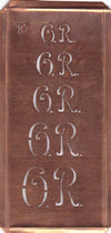 Stickschablone mit Monogramm OR in 5 Größen