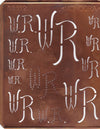 www.knopfparade.de - WR - Große Monogrammschablone mit 12 Monogrammen