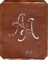AA - 90 Jahre alte Stickschablone für hübsche Handarbeits Monogramme