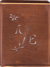 AE - Hübsche, verspielte Monogramm Schablone Blumenumrandung