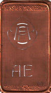 AE - Alte Jugendstil Stickschablone - Medaillon-Design